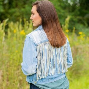 Savanna Jane Fringe Tassel Jean Jacket